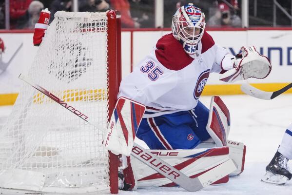 Montembeault makes 37 saves as Canadiens stun Devils 5 2 AP News